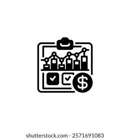Budget Planner line icon. Universal creative premium symbol. Vector sign icon logo template. Vector illustration