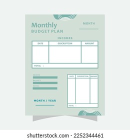 Budget Planner template design vector.
