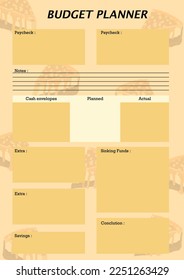 budget planner template for journaling and notebook. bill tracker template. expenses and savings template.