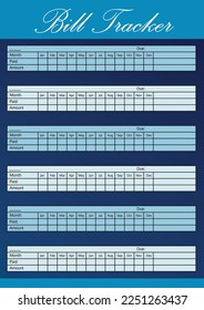 budget planner template for journaling and notebook. bill tracker template. expenses and savings template.