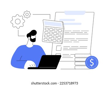 Budget planning abstract concept vector illustration. Balanced budget, money spending plan, company budget management, keep finances on track, emergency savings, expences control abstract metaphor.