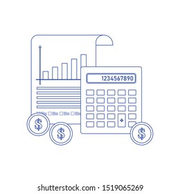 Budget planning concept in flat style. Modern design for web banners. Concept of line icon