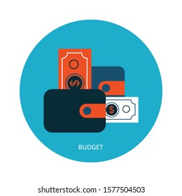 Budget planning concept in flat style. Modern design for money Budget