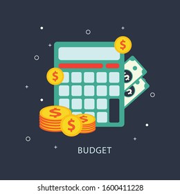 Budget planning concept in flat style. Modern design for money Budget