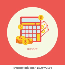 Budget planning concept in flat style. Modern design for money Budget