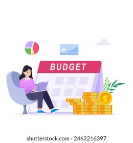 Budget Planning, finance management  Vector illustration.