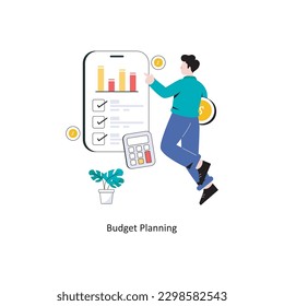 Budget Planning Flat Style Design Vector illustration. Stock illustration