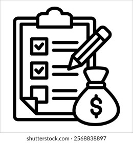 Budget Planning Icon Element For Design