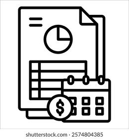 Budget Planning Icon Element For Design