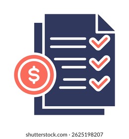 Elemento de icono de planificación presupuestaria para diseño