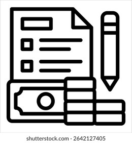 Budget Planning Icon Element For Design