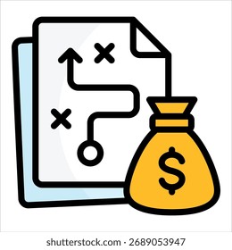 Budget Planning Icon Element For Design