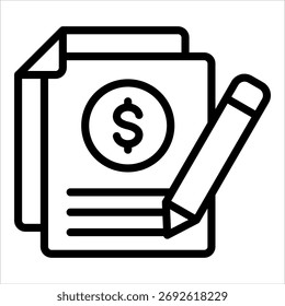 Elemento De Icono De Planificación De Presupuesto Para Diseño
