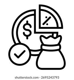 Budget Planning Icon Element For Design