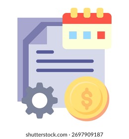 Budget Planning Icon Element For Design