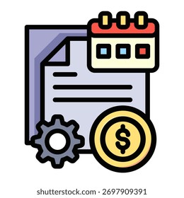 Elemento De Icono De Planificación De Presupuesto Para Diseño