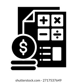 Elemento De Icono De Planificación De Presupuesto Para Diseño