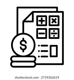 Elemento De Icono De Planificación De Presupuesto Para Diseño