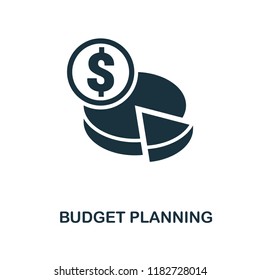 Budget Planning Icon. Monochrome Style Design From Smm Collection. UI. Pixel Perfect Simple Pictogram Budget Planning Icon. Web Design, Apps, Software, Print Usage.