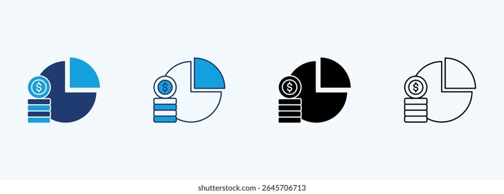 Budget Planning Icon Set Multiple Style Collection