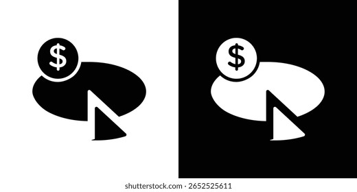 Budget planning icon symbol collection. Flat vector stock illustration.