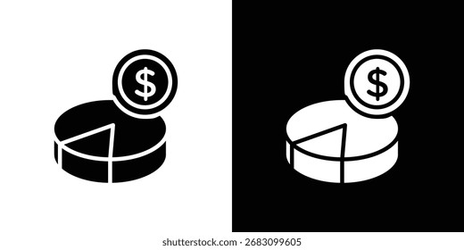 Icono de planificación presupuestaria Diseños gráficos de Vector. Adecuado para su uso en App de Web,