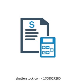 Budget, planning icon (vector illustration)