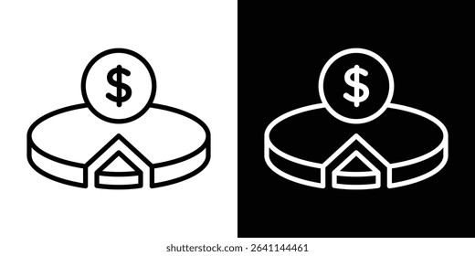 Budget planning icon vector simple element illustration editable