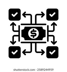 Budget Planning line icon. Universal creative premium symbol. Vector sign icon logo template. Vector illustration
