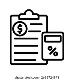 Budget Planning line icon , vector, pixel perfect, illustrator file 