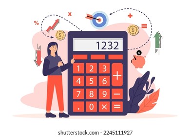 Budget planning on calculator, Budget planning, balanced budget, company budget management concept.