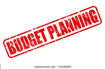Budget Planning red stamp text on white