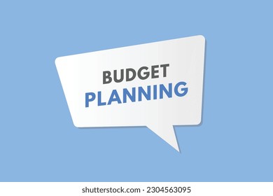 Budget Planning text Button. Budget Planning Sign Icon Label Sticker Web Buttons