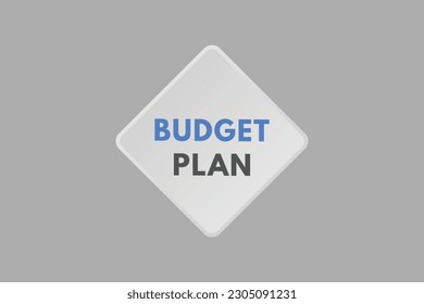 Budget planning text Button. Budget planning Sign Icon Label Sticker Web Buttons