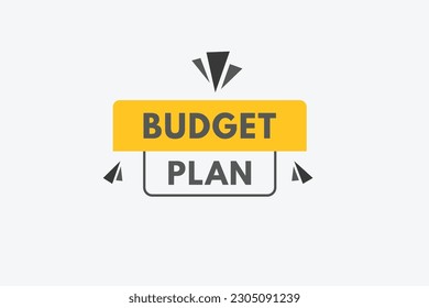 Budget planning text Button. Budget planning Sign Icon Label Sticker Web Buttons