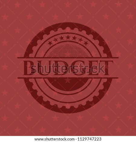 Budget red emblem. Vintage.