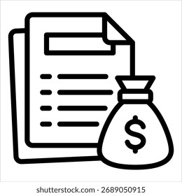 Budget Report Icon Element For Design