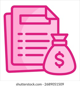 Elemento De Ícone Do Relatório De Orçamento Para Design