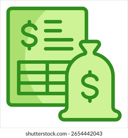 Elemento De Ícone Da Folha De Orçamento Para Design