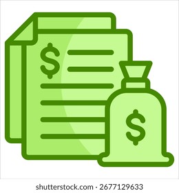 Elemento De Ícone Da Folha De Orçamento Para Design
