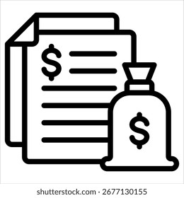 Elemento De Ícone Da Folha De Orçamento Para Design