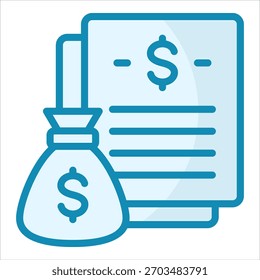 Budget Sheet Icon Element For Design