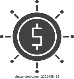 Imagen de icono Gasto presupuestario. Adecuado para aplicaciones móviles.