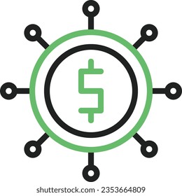 Budget Spending Icon image. Suitable for mobile application.