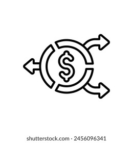 Budget Spending icon in vector. Logotype
