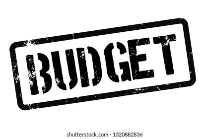 budget stamp on white background. Sign, label, sticker.