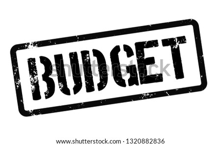 budget stamp on white background. Sign, label, sticker.