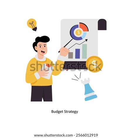 Budget Strategy  concept vector illustration. Inflation isolated On white Background.          