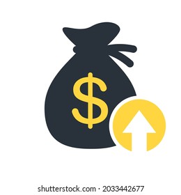 Budget surplus icon. Clipart image isolated on white background