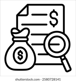 Budget Tracking Icon Element For Design